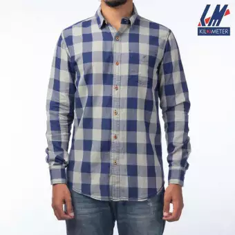 KILOMETER Grey/Blue shirt Men - 006