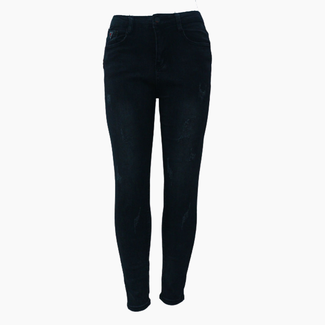 Wash black grunge pant
