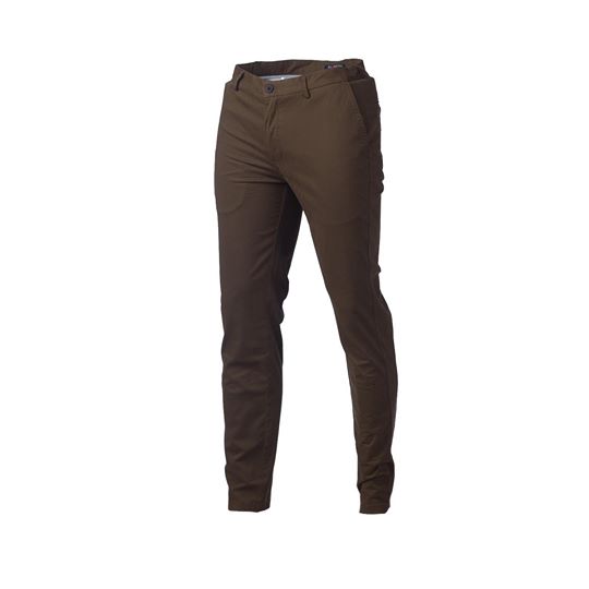 Kilometer Casual Oakwood Brown Office Cotton Pants KM-18001